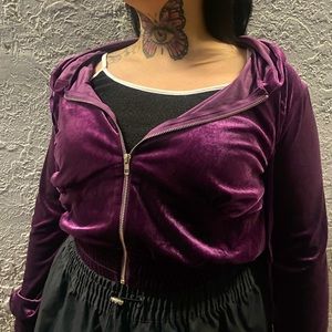 ❌SOLD❌Purple velvet tracksuit